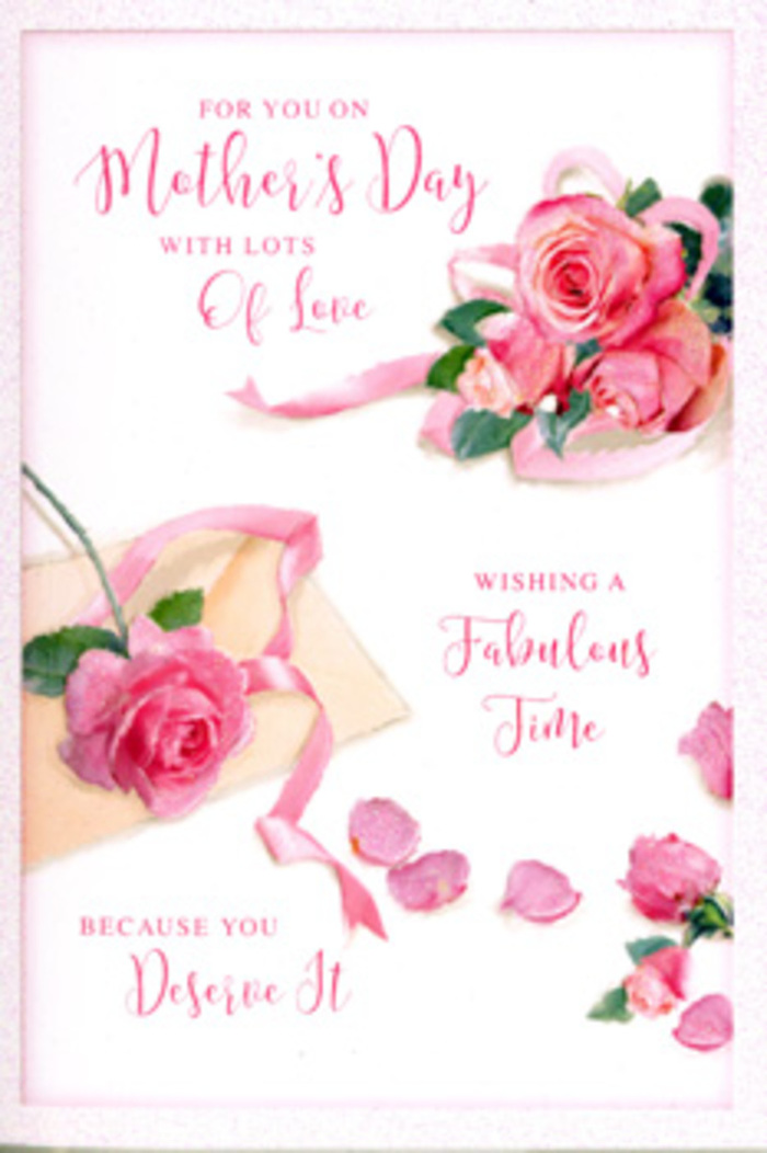 Romantic Mother's Day card artwork showing an artfully arranged display of pink roses and petals, styled with the finesse of an experienced Queen's Park florist. The scene is set on a soft white background that reads as smooth, high-quality card stock, providing a calm stage for the flowers to glow. A main cluster of roses, positioned towards one corner, features blooms in varying stages of openness: some tightly layered like rosettes of silk, others wide and cup-shaped, revealing the delicate whorl of petals in the centre. Their colours move through a genteel palette of blush, warm rose, and soft raspberry pink, reminiscent of the sunset skies you might see walking home past Queen's Park Gardens in spring. Around this central grouping, liberal petals and a few smaller rose heads are scattered with deliberate looseness, suggesting celebratory confetti or the remains of a lovingly unwrapped bouquet. A slim, satin-like ribbon curves through the composition, its gentle twists adding a sense of movement, as if it has just been untied from a bouquet delivered to a family home near Salusbury Road. Across the card, flowing calligraphy in a complementary hue offers a heartfelt Mother's Day message, the letters looping gracefully and giving the impression of being written by hand. Soft, even lighting smooths away any harsh contrast, leaving a tender glow that matches the sentiment. This illustration evokes the experience of placing a beautifully printed card beside a vase of fresh roses, the kind of thoughtful pairing someone in Queen's Park might arrange to honour a mother's steady kindness and quiet strength.